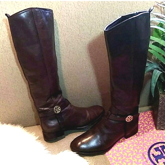 Tory Burch brown leather boots - Picture 3 of 12